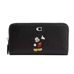 Coach x Disney Mickey Mouse Black Leather Wallet